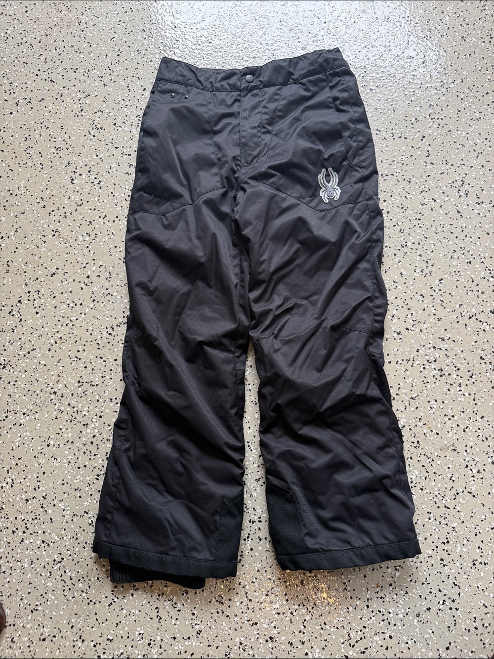 Spyder Men’s Black Snow Pants with Logo Detail